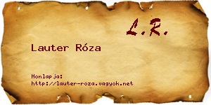 Lauter Róza névjegykártya