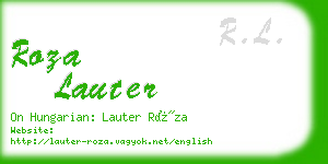 roza lauter business card